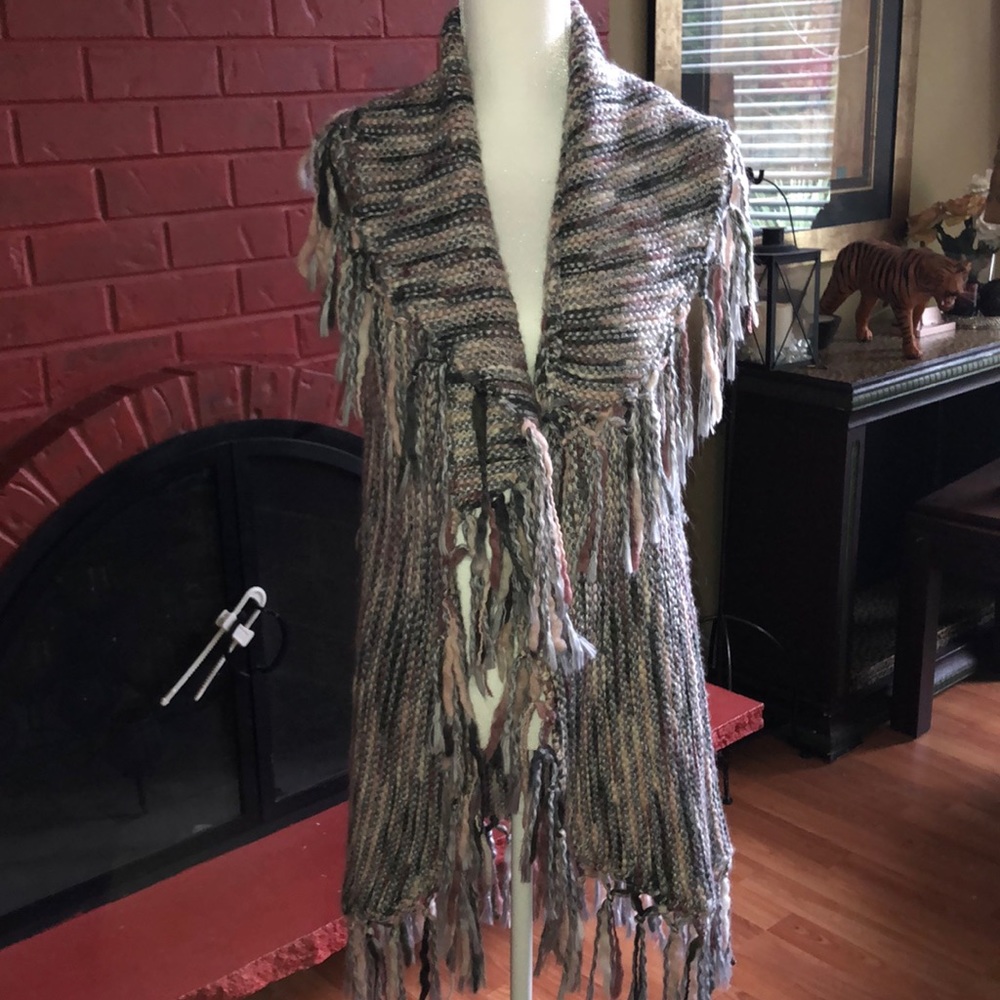 Chico's Multicolor Fringe Vest